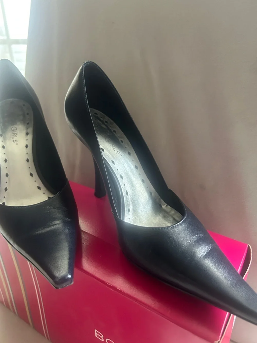 BCBGirls Black Pointed-Toe Stiletto Pumps - Picture 4 of 7